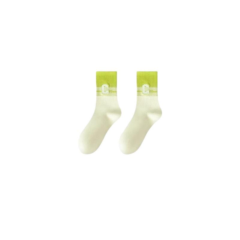 Women's Mid-calf Summer Thin All-cotton Socks Running Sports Socks Professional Fitness Yoga Long Socks with Shark Pants Deodorizing