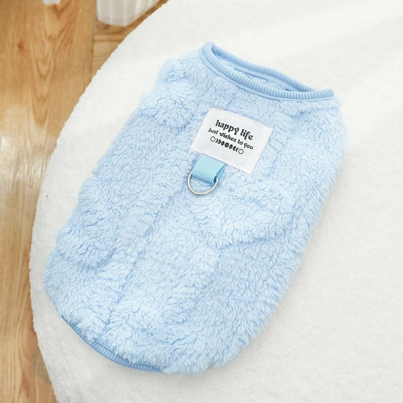 

Одежда для собак Зимняя Плюшевый мишка Маленькая собака Домашнее животное Осень и Зима Флис Буксировочные принадлежности для собак и кошек M синий