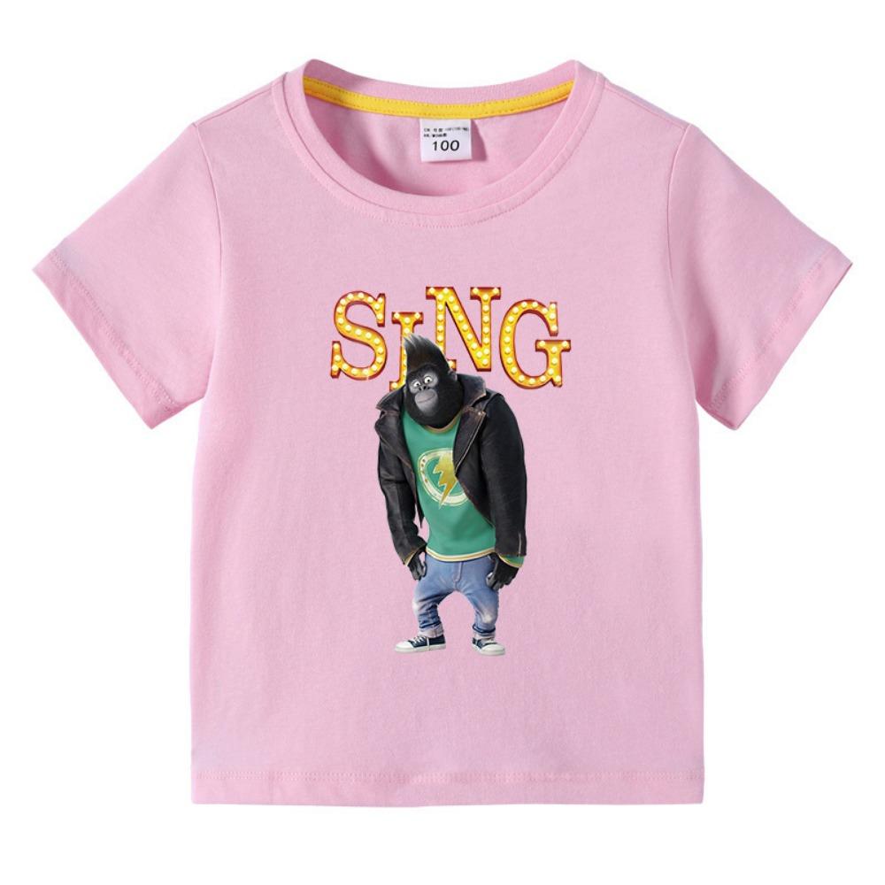 Kinderkleidung Kurzarm-T-Shirts Sing Film Grafik Kinder Sommer Lässig Niedlich T-Shirt