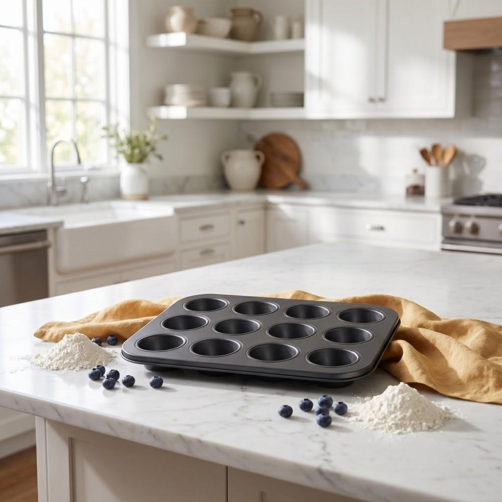Carbon Steel Mini Muffin Pan Nonstick Coating Baking Pan Mini Bakeware Muffin Mold Cupcakes Making