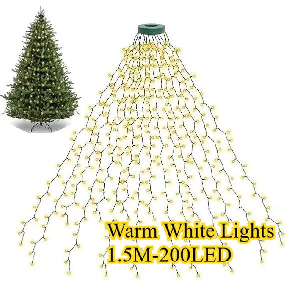 Led Christmas Tree Lights New Year's Garland String for Patio Garden 1.5M/2M/3M Waterfall Light Christmas Decoration 2025 7