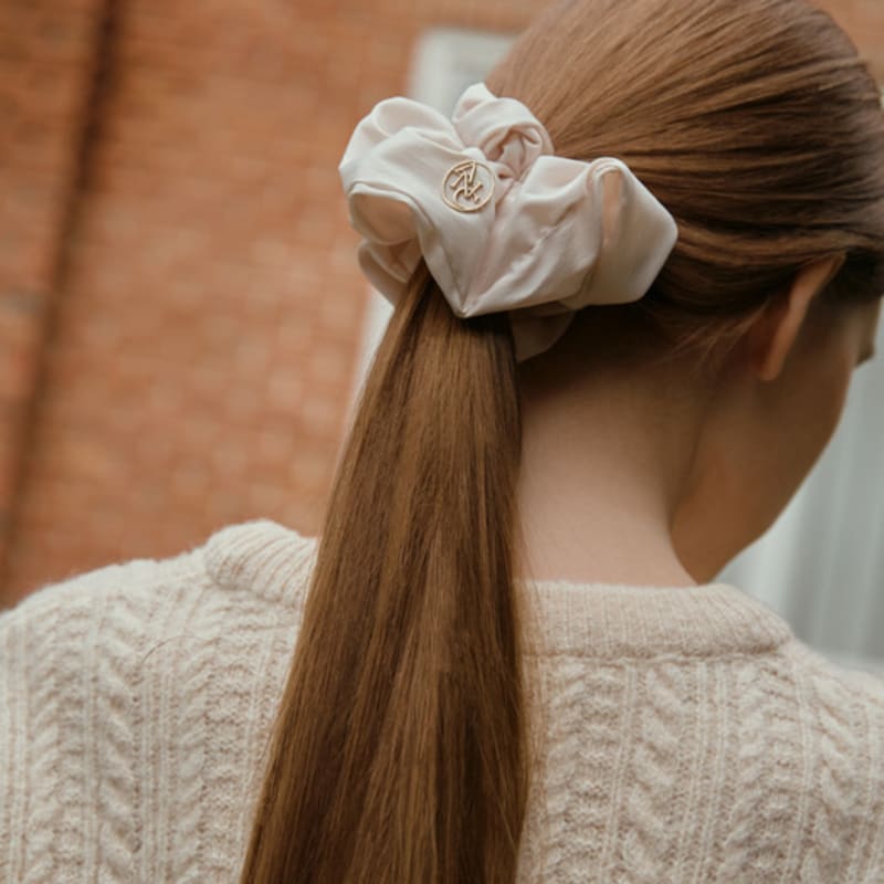 ANOETIC ANC CLASSIC HAIR SCRUNCHIE_BEIGE