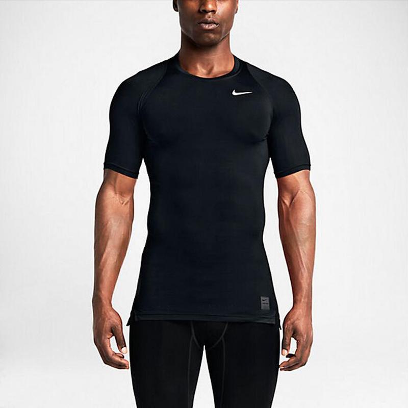 Nike T Shirts Men's Black Crew Neck Moderate Straight Fit 826593-010