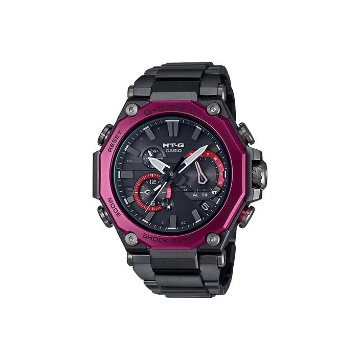 Casio Men's Black Mtg Series Unicorn Bluetooth Connection Six Radio Wave Solar Quartz Movet Stainless Steel Strap Watches Mtg-B2000bd-1A4