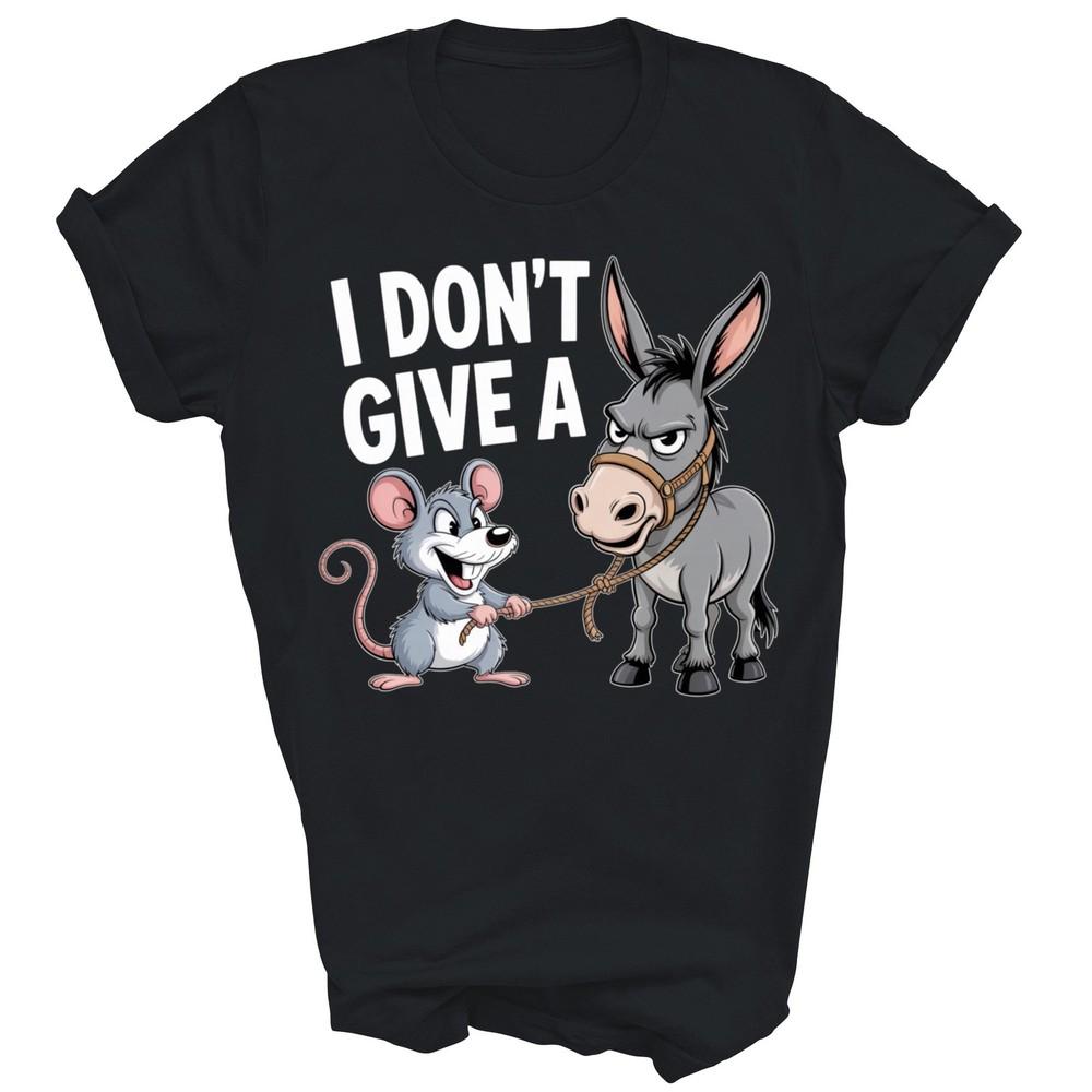 

Мне Наплевать Мышь Осел Забавная Унисекс Футболка Подарок 2XL