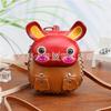 Cowhide Creative Bunny Change Bag, Car Key Bag, Zodiac Small Backpack, Shoulder Messenger Bag, Small Gift.