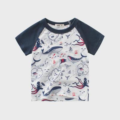 Korean Style Boys' Summer T-Shirts - Trendy, Short-Sleeved Children's Wear