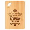 Planche À Découper / Plateau Apéro - PLANETEE - Meilleur Quand Franck Cuisine - Bambou - 30 X 20 X 1 Cm - Gravée, Trou 24 Mm