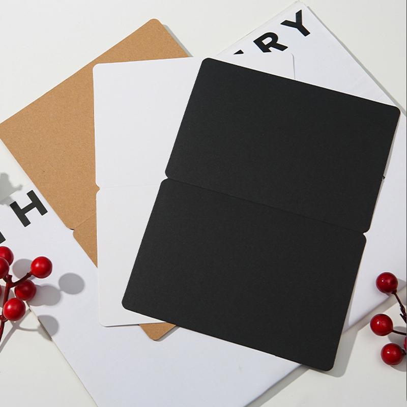 10 Buc. Cartonașe de Felicitare Goale din Hârtie Kraft Pliabile Multifuncționale Cartonaș din Hârtie Rigidă Nuntă Festival Plic Cartonaș de Invitație