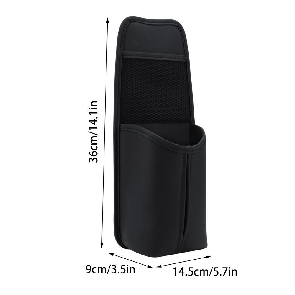 Car Storage Pocket Adjustable Leather Automotive Organization Pouch With Tissue Holder Auto Seat Storage Bag For Trailer RV