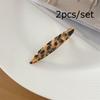 2pcs/set Elegant Acetate Hair Clip Colorful Leopard Print Oval Geometric Hairpin Sweet Women Hair Accessories