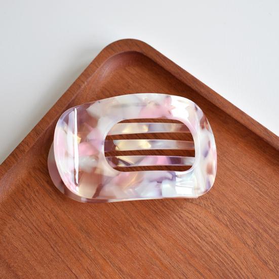 Women Hair Claw Flat Round Shape Strong Grip Bendable Teeth Curved Design Hair Clip Back Head Large Clip Hair Accessory