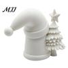 Handmade Xmas Gift Souvenirs 3D Printed Christmas Gnome Figurine, DIY Paintable Mini Hugging Small Figurines for Desktop Star & Tree, Winter