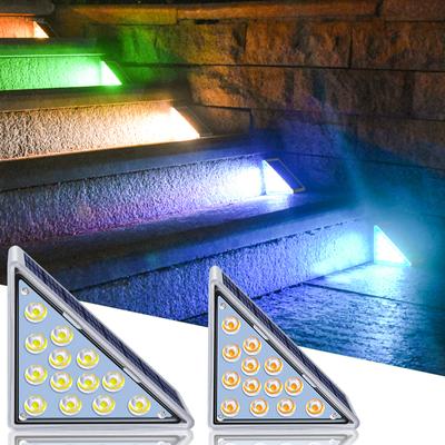 Lampada da gradino a LED per esterni a luce solare Super luminosa IP65 Illuminazione decorativa per scale impermeabili per cortile da giardino YSX
