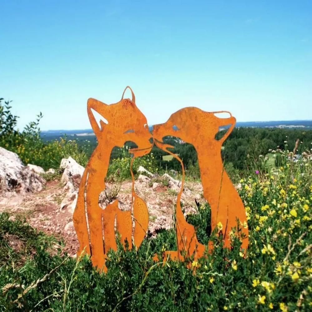 Садовые украшения Rusty Animal Garden Metal Yard Art Corten Steel Outdoor Decor Squirrel — фото 6