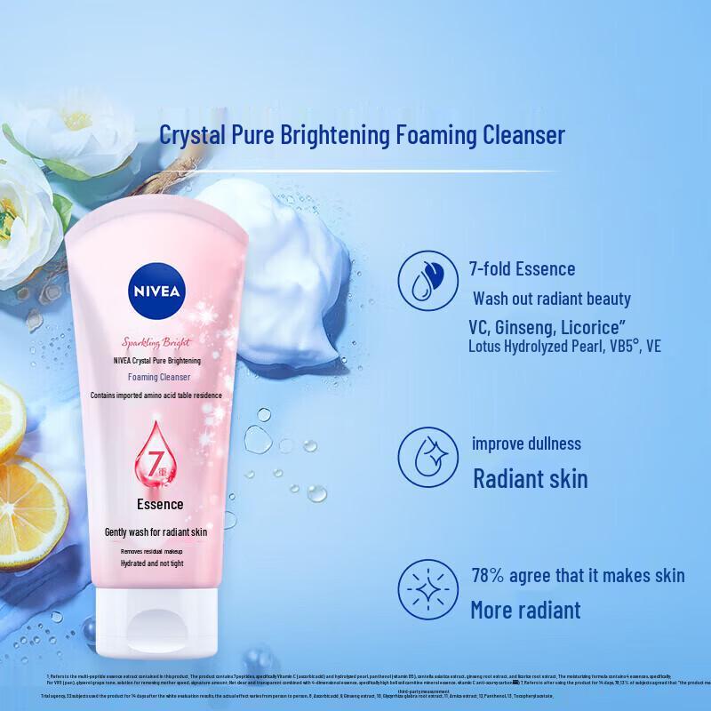 NIVEA Crystal Clear Brightening Foam Cleanser