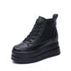 Trend autumn new high-top women's shoes thick-soled inner height-increasing muffin casual shoes women's single shoes