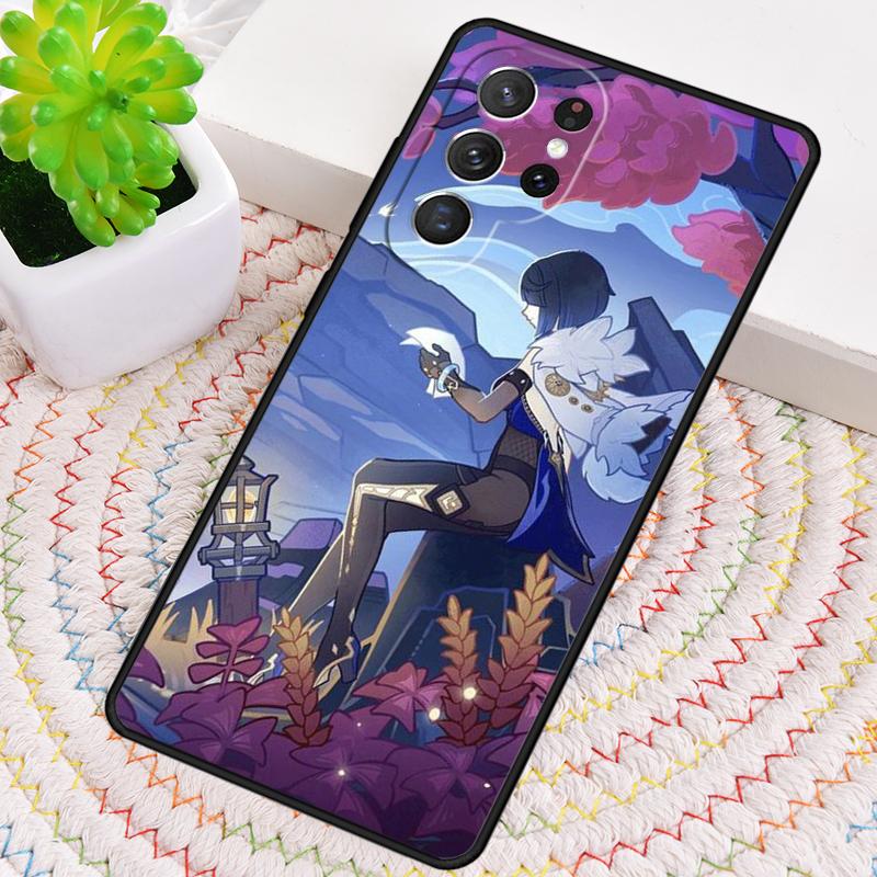 Genshin Impact Yelan Silicone Phone Case For Samsung Galaxy Note 10 Pro S26 S25 S24 S23 S22 S21 Plus S25Ultra Capa Cover