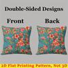 Coral Bloom square Jacquard Pillow Cover for Sofa Office Waist Cushion Cover Home Decorative Pillowcase