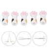 5pcs Cat Paw Shape Cuticle Scissors Cover Protector INS Style Silicone Cuticle Trimmer Protective Sleeve Elastic