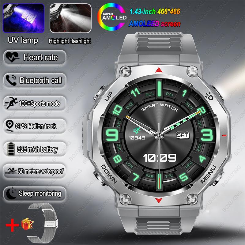 NEW For T-Rex3 Smart Watch Men 10ATM IPX8 Waterproof Smart Watches Compass Altimeter Barometric 1.43'' AMOLED Bracelet