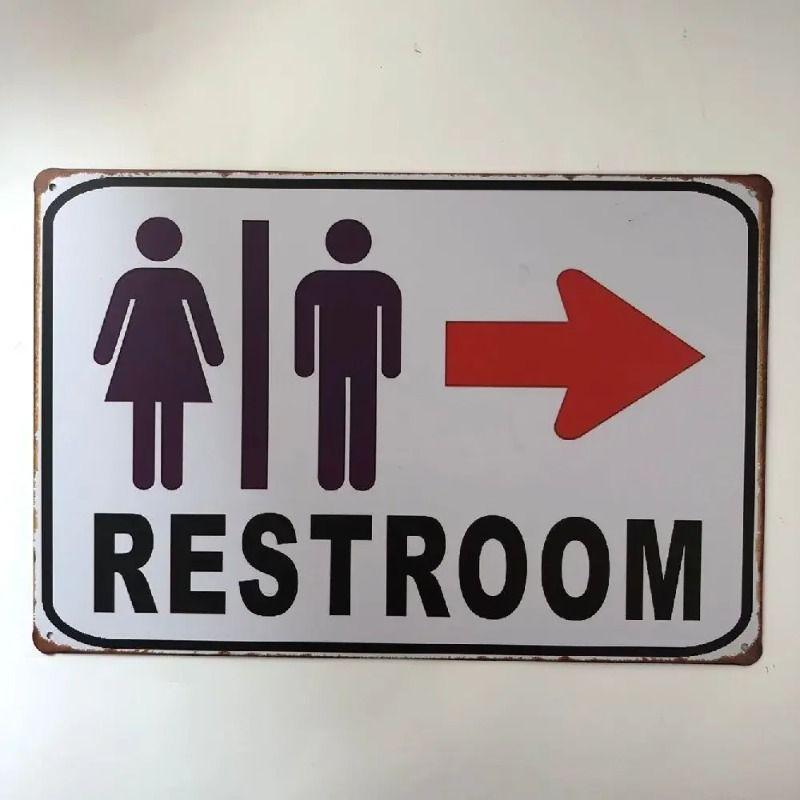 Civilized Bathroom Rules Tin Sign for Bathroom & Bar Wall Decor