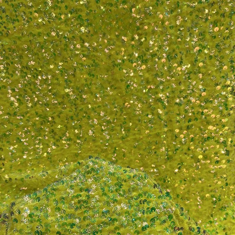 Barevná lesklá flitrová látka Olejově lesklá tylová látka Materiál na svatební šaty Různé styly Domácí flitrová látka Ozdoba oblečení