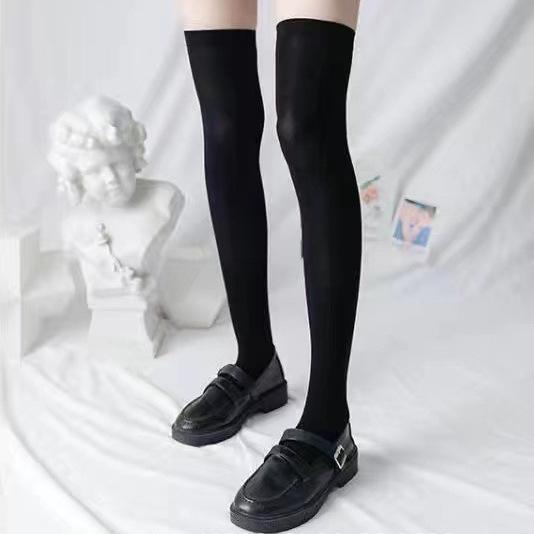 Socks Women'S Summer Thin Stockings Micro-Pressure Calf Socks Thin Leg Jk Knee Socks Black And White Stockings Zhuji Socks