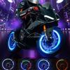 4 PZ Pneumatico Ruota LED Colore Valvola Aria Ugello Bicicletta Motocicletta Notte Vento Fuoco che Respira Lampeggiante Modifica Accessori Lampada Mozzo