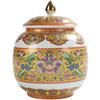 Classical Ceramic Tea Pot Painted Pattern Sealed Storage Tank Home Porcelain Candy Nuts Coffee Beans Storage Bottle Home Decor