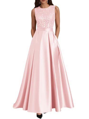 Evening Dress European and American Style New Banquet Host Long Dance Simple Temperament Sleeveless Dress 1011 New