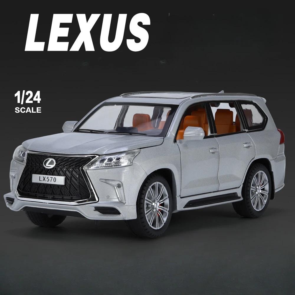 LGS2  Diecast 1/24 LEXUS LX570 Off Road Car Model Alloy Casting Toys Vehicles Kids Boys Gift Collective Home Decor Voiture Miniature