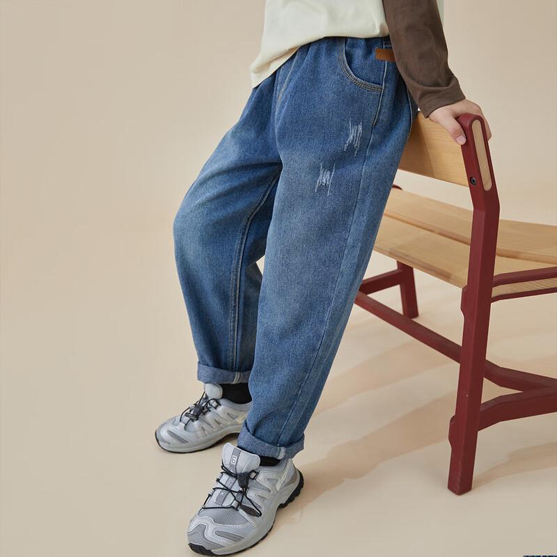 Duo Duo Jia Boys Washed Loose Fit Dad Jeans 110
