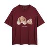 Manufacturer wholesale tide brand angel severed head teddy bear printed T-shirt loose men and women ins couple letter short sleeves