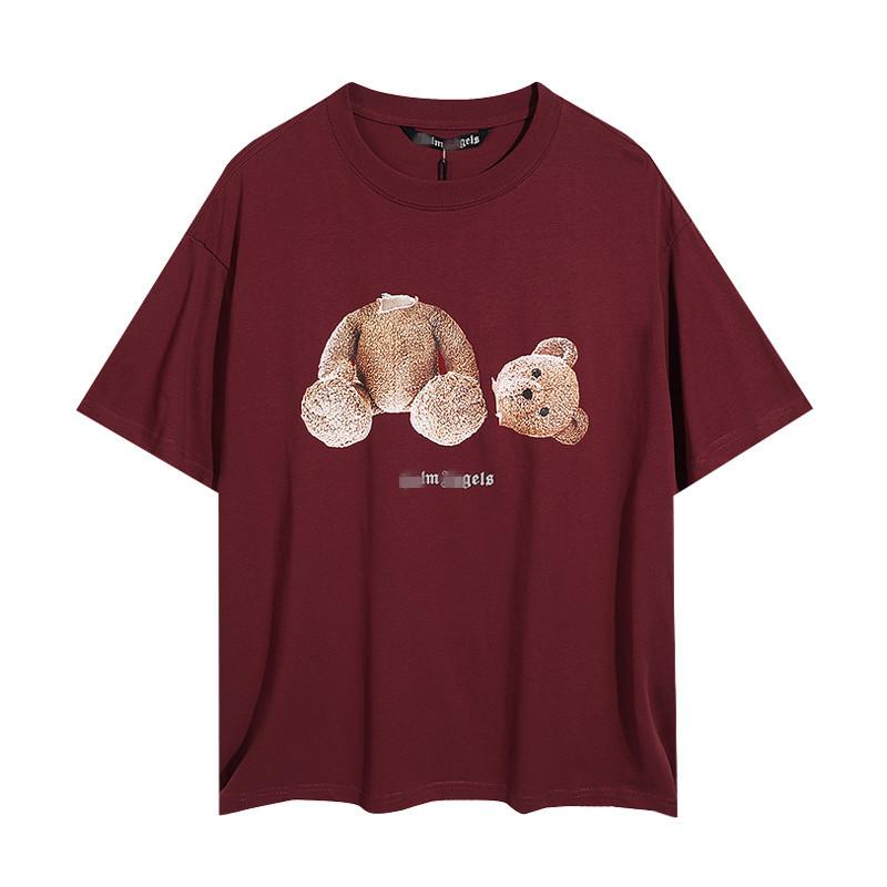 Manufacturer wholesale tide brand angel severed head teddy bear printed T-shirt loose men and women ins couple letter short sleeves