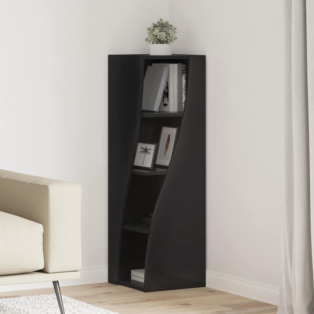 Corner Cabinet Black 32 x 32 x 102 cm Engineered Wood
