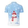 Men's Relaxed Fit Christmas Print Short Sleeve T-Shirt for Casual Holiday Wear