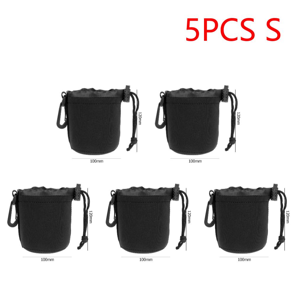 Camera Lens Bag Waterproof Soft Neoprene Camera Lens Pouch Bag Drawstring Protector Case with S M L XL Size