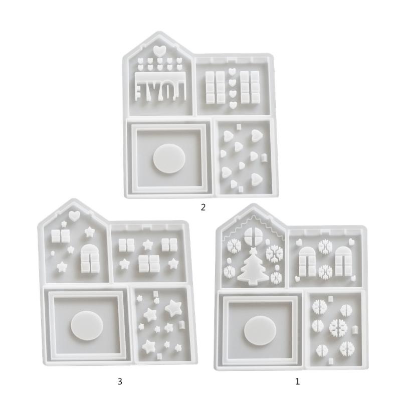 Crafting Molds Unique House Shape Night Light Stand Molds Silicone Molds Resin Art Moulds Silicone Texture for Craft