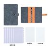 A6 PU Leather 6-Hole Planner with Cash Envelope and Notebook Inserts