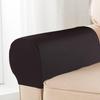 Set of 2 Sofa Armrest Cover, Waterproof PU Leather Stretch Armrest Covers for Chairs and Sofas, Armrest Covers Anti-Slip Washable Armchair Slipcovers