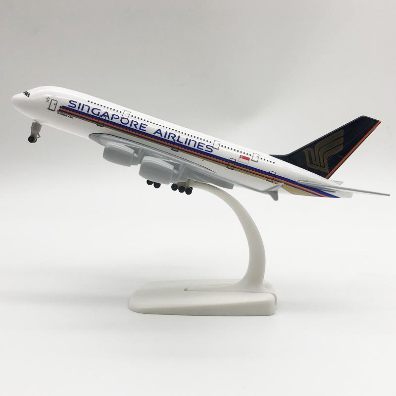 A380 Singapore Airlines Flugzeug 20CM Metalllegierung Flugzeugmodell Diecast Kinderspielzeug Spiele Flugzeugspielzeug Kind Flugzeug Flugzeug Jungen