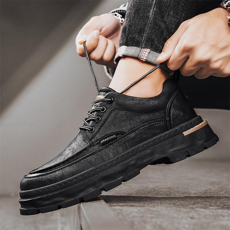 Yi Er Kang Men s British Style Soft Leather Casual Shoes 39