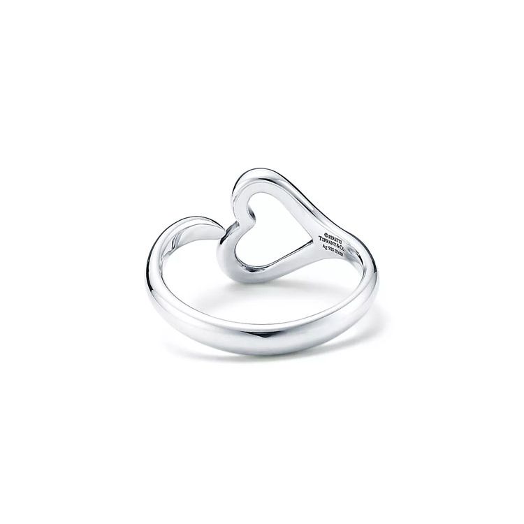 Tiffany & Co.. Klassischer Eleganter Glatter 925 Silberring Damenring GRP09222