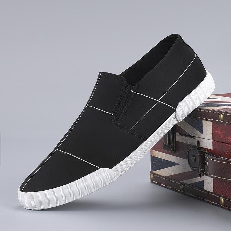 Skip Men S Shoes Low Top Canvas Shoes Men S Spring New Trend Korean Version of Old Beijing Cloth Shoes One Foot  Men S