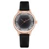 Creative Quartz Watch Leather Crystal Aesthetic Clock Versatile Business Women Wristwatch