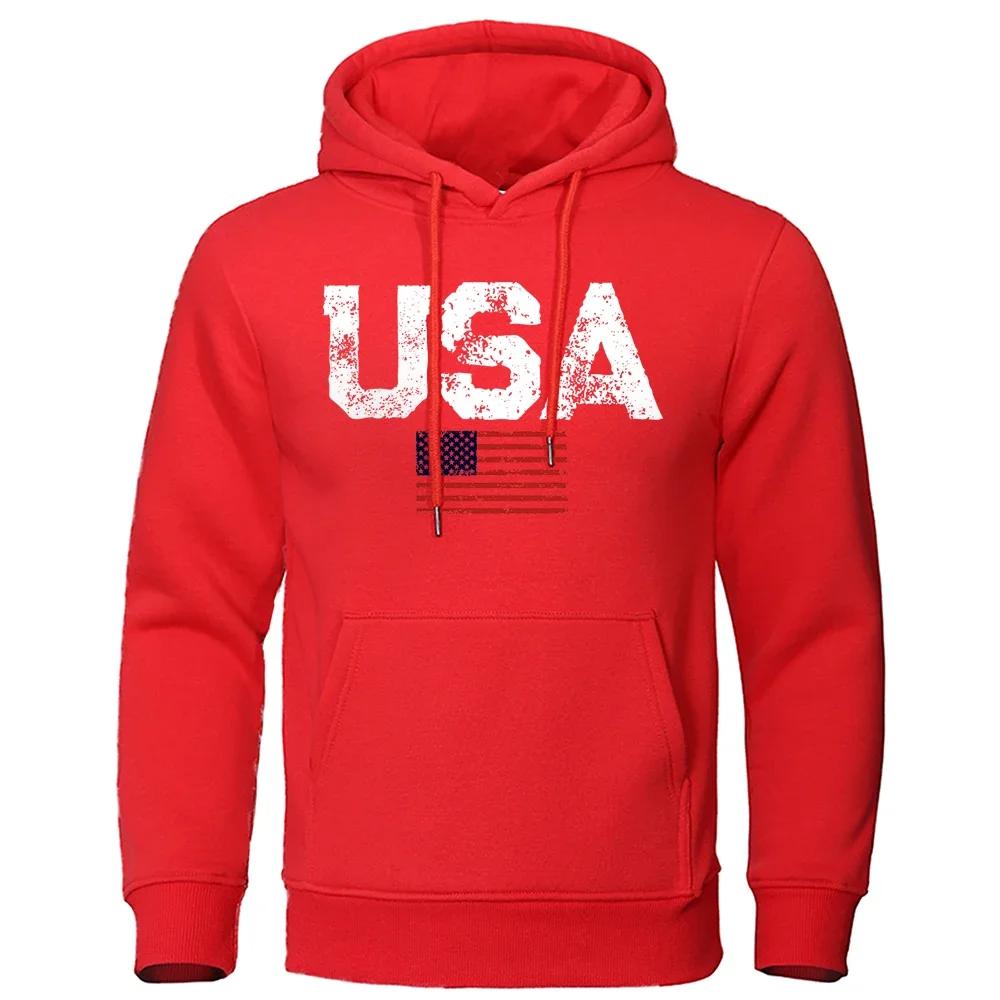 Vintage American Flag Street Print Clothing Women's Hip Hop Personality Hoodie Round Neck Fashion Hoodie Pullover 2025 Women Y2K