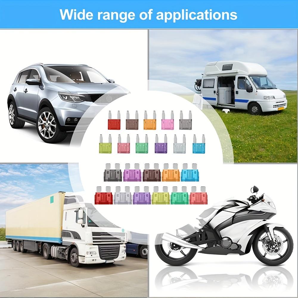 100/180 Piece Automotive Fuse Set Complete Range of Current Specifications. Color-Coded Amperage for Quick Identification; High-Quality Conductive