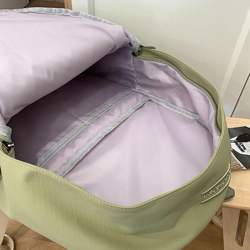 New Japanese Simple and Lightweight College Student Schoolbag Versatile High-value Large-capacity Leisure Travel Solid-color Backpack