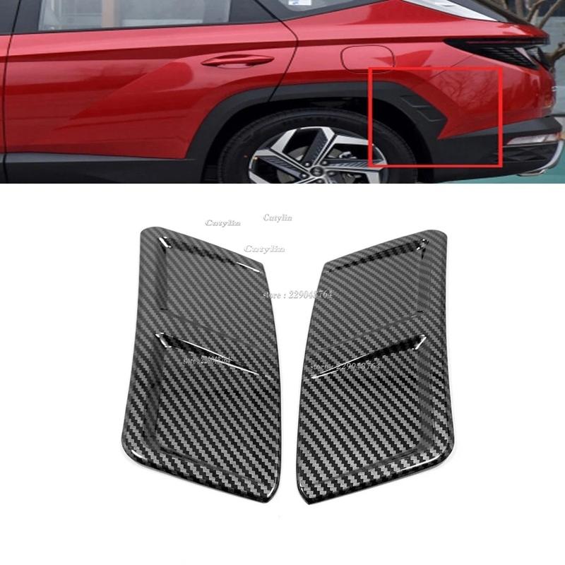 Pour Hyundai Tucson NX4 - 2024 Fibre de Carbone Avant Arrière Passage de Roue Sourcil Garniture Flanc de Carrosserie Garde-boue Encadrement Accessoires Style Voiture